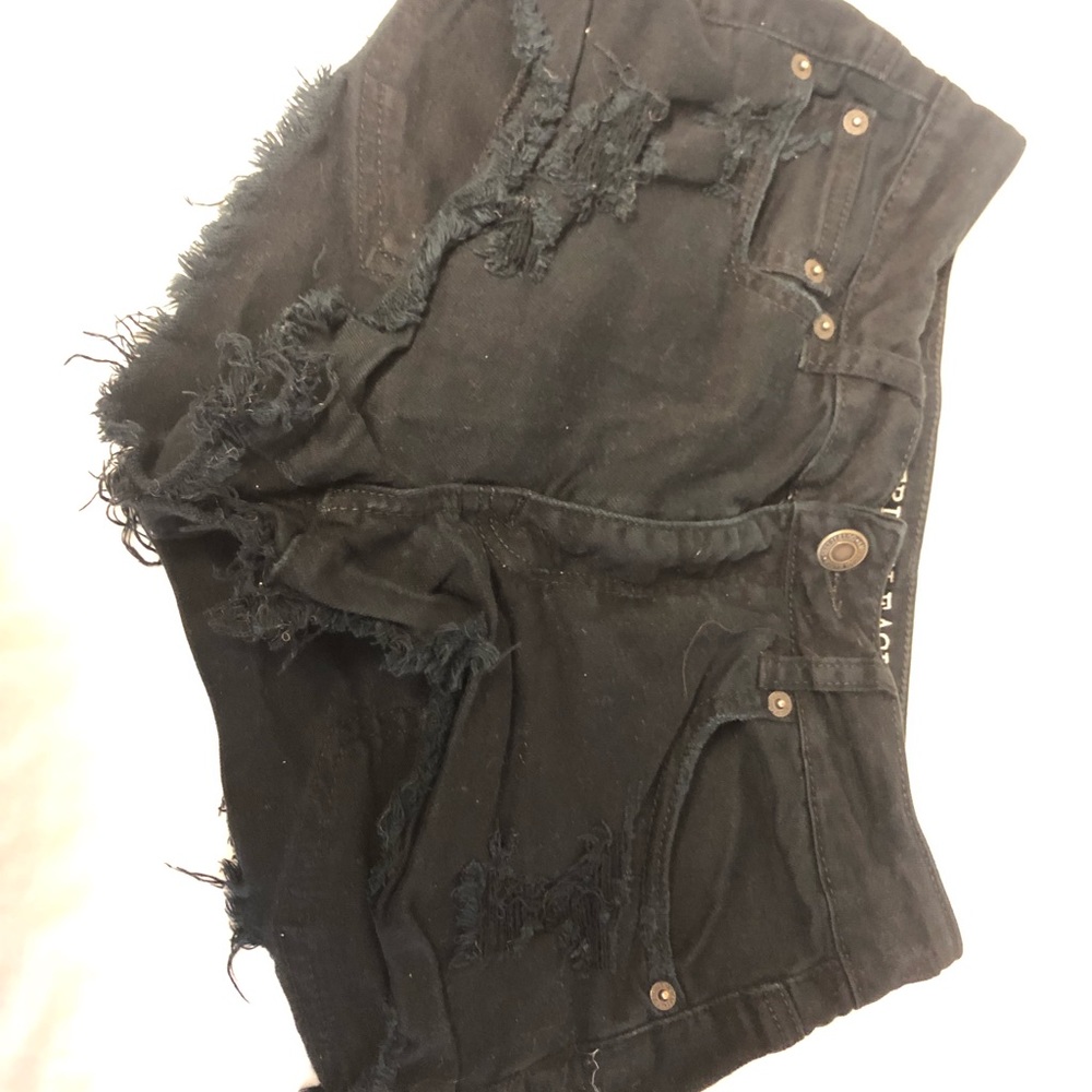 Black high waisted American eagle shorts
